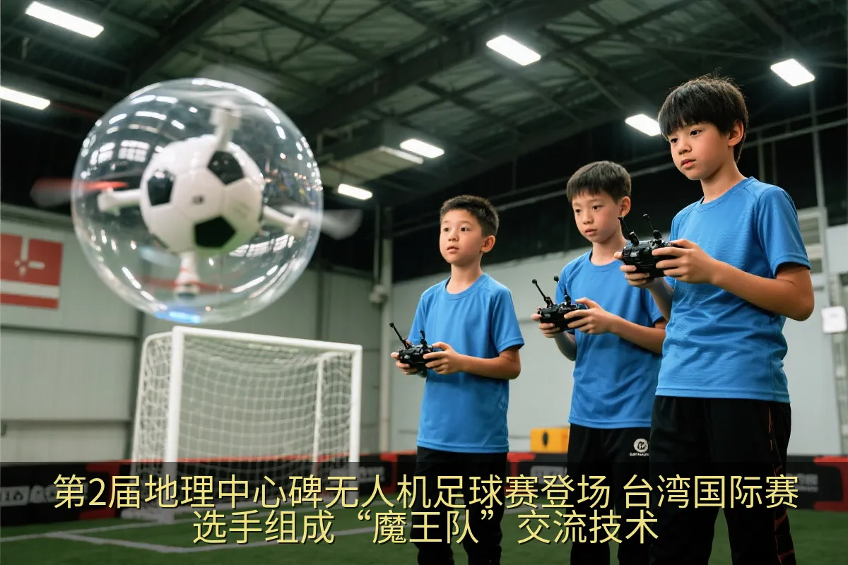 第2届地理中心碑无人机足球赛登场 台湾国际赛选手组成“魔王队”交流技术