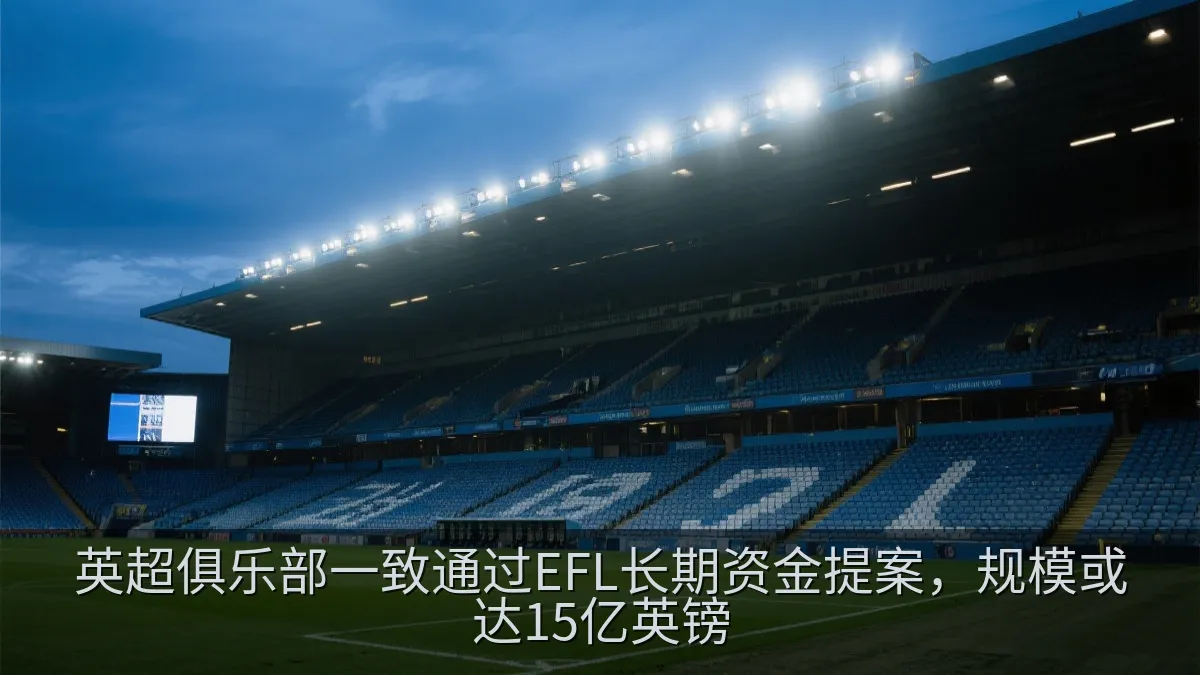 英超俱乐部一致通过EFL长期资金提案，规模或达15亿英镑
